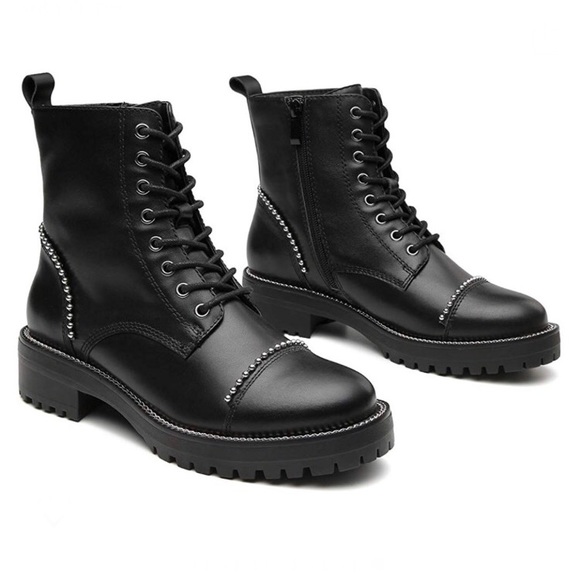 Cestfini Black Combat Motorcycle Boots 
